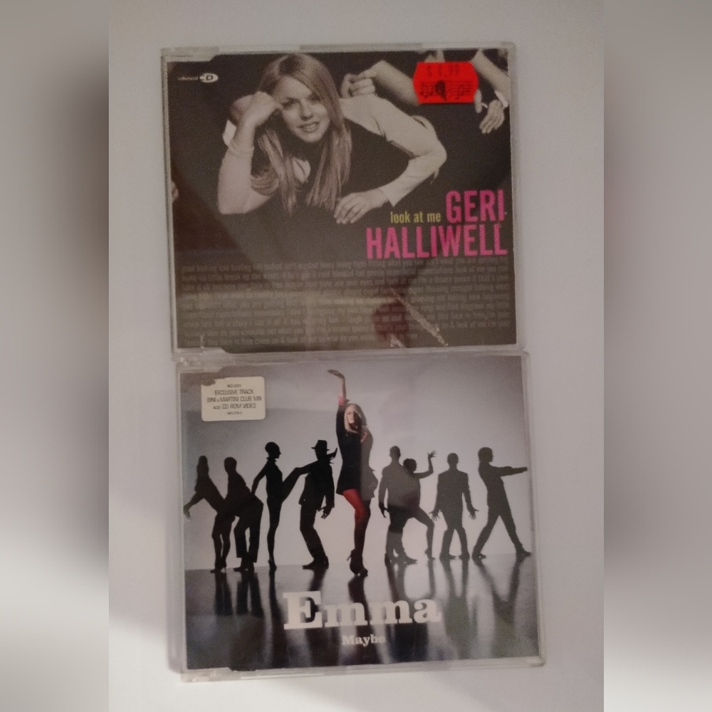Lot Of 2 CD Singles Geri Halliwell Look At Me & Emma Bunton Maybe